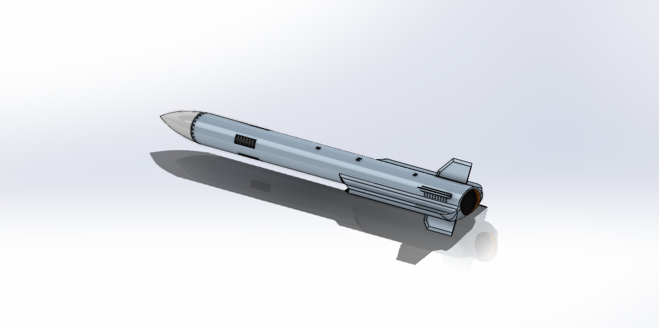 New generation long-range radar missile SHADOW Free low-poly 3D model_8