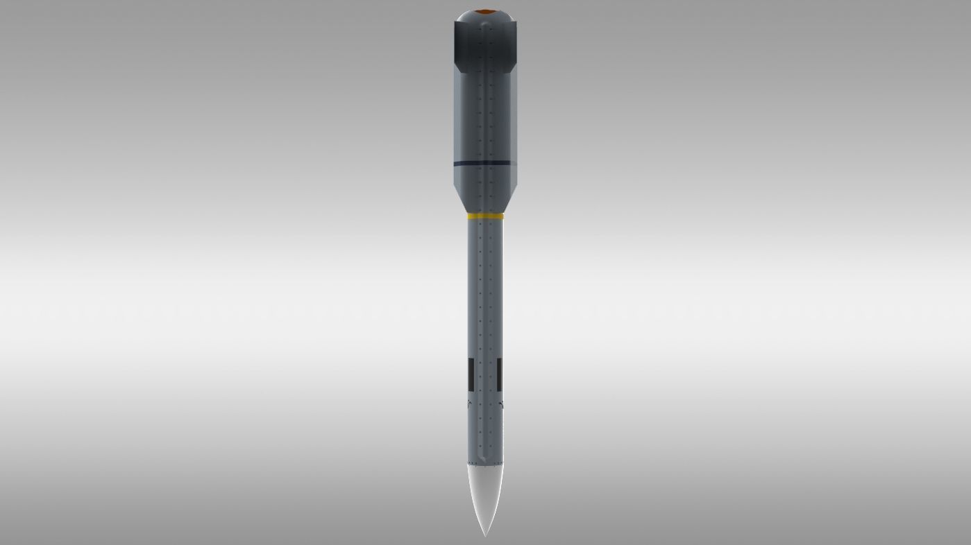 New generation long-range radar missile SHADOW Free low-poly 3D model_4