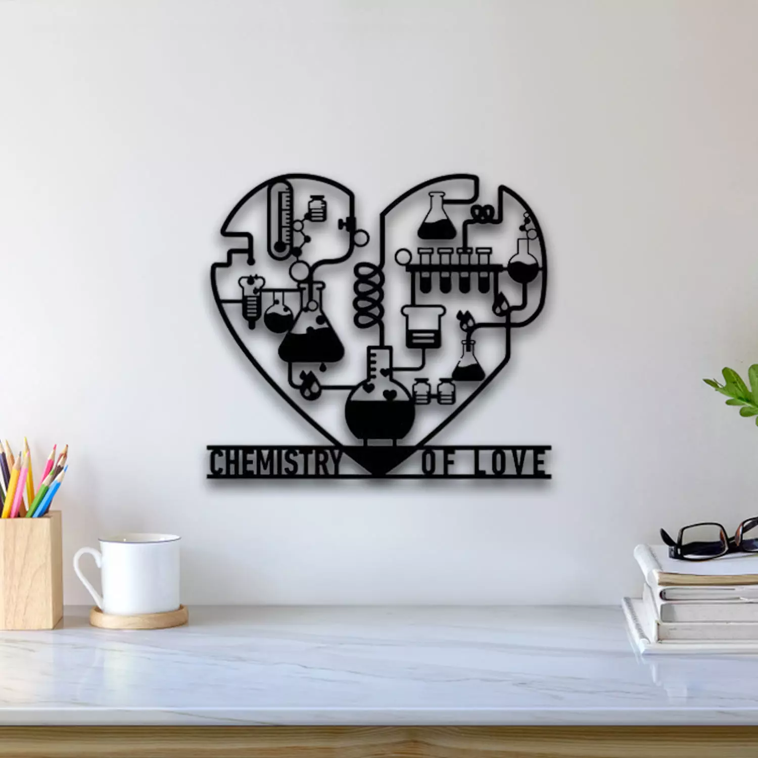 Love Of Chemistry Wall Art 3D print model