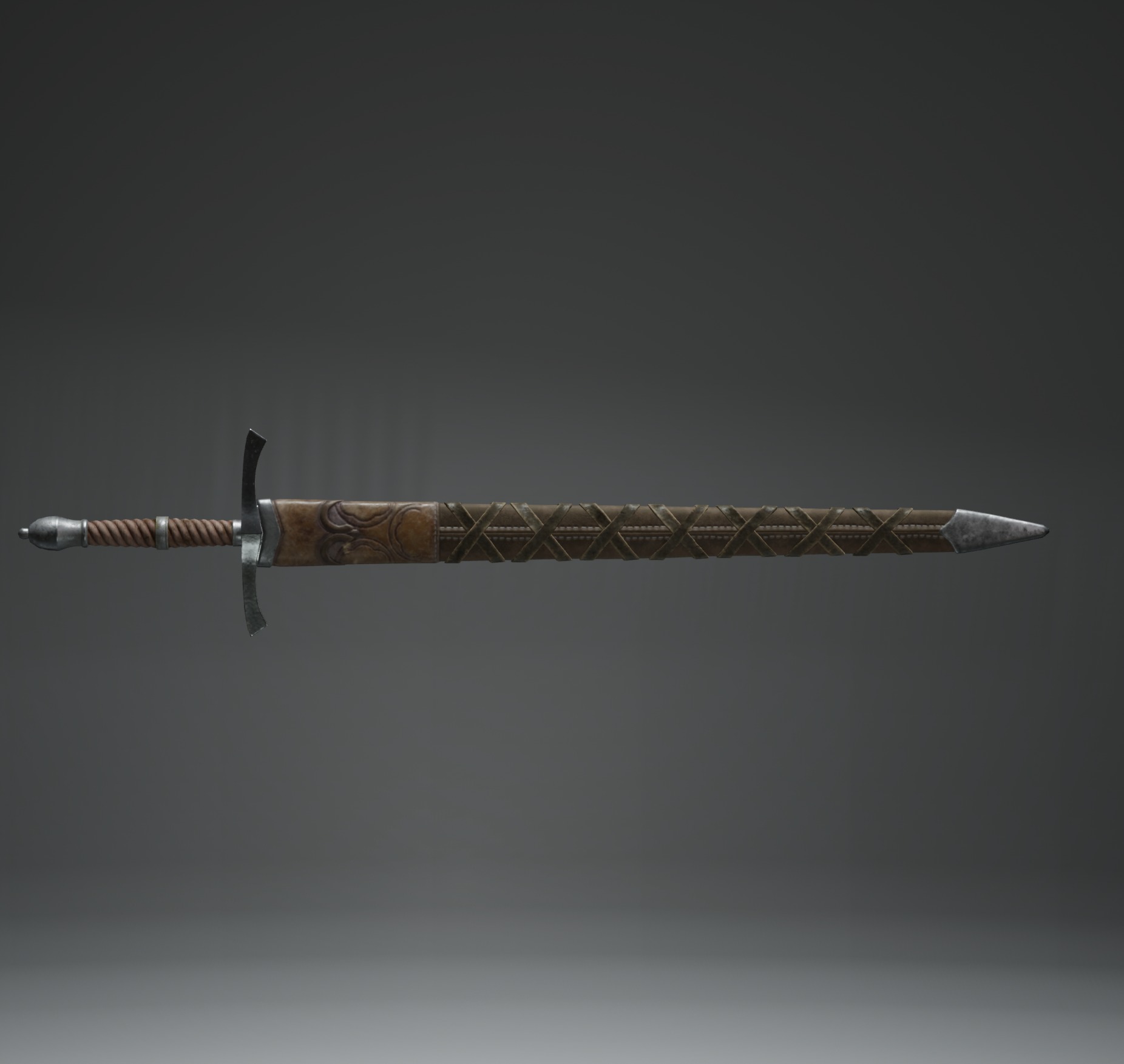 sword Low-poly 3D model_3