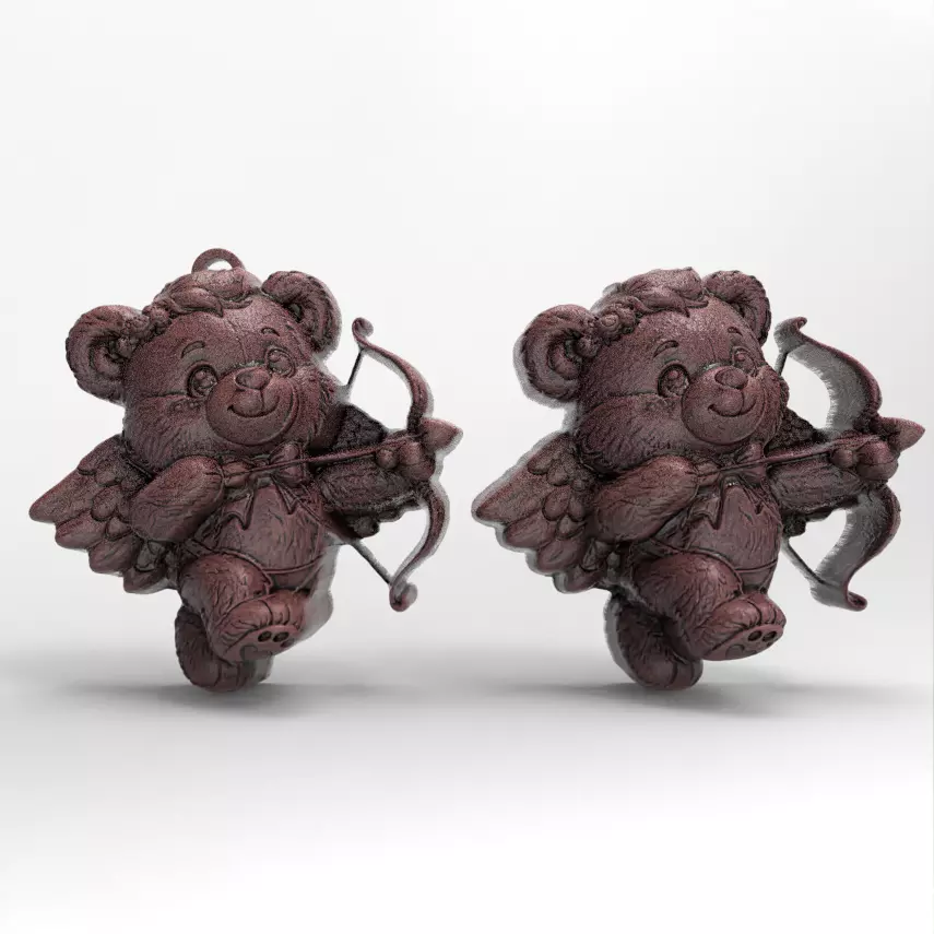 teddy love wings 3D print model_0