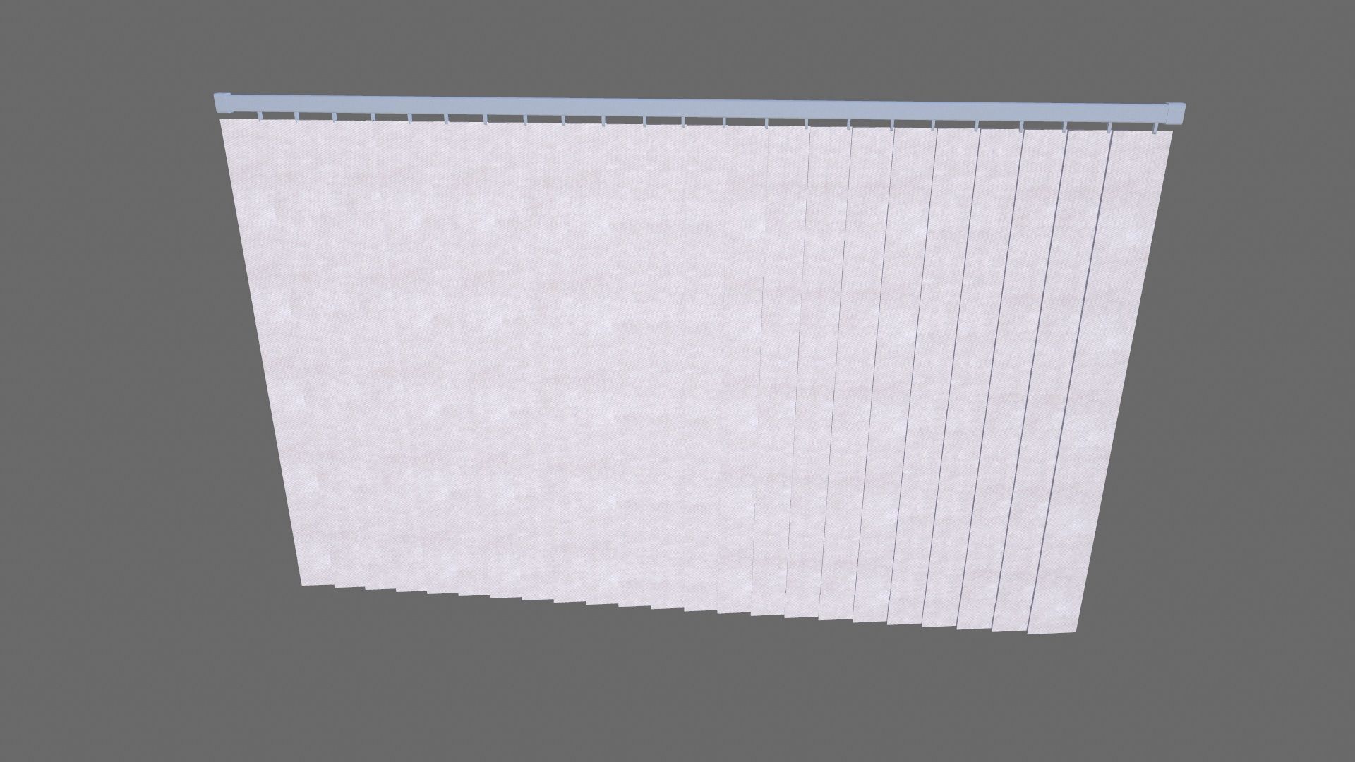 office window curtain Low-poly 3D model_5