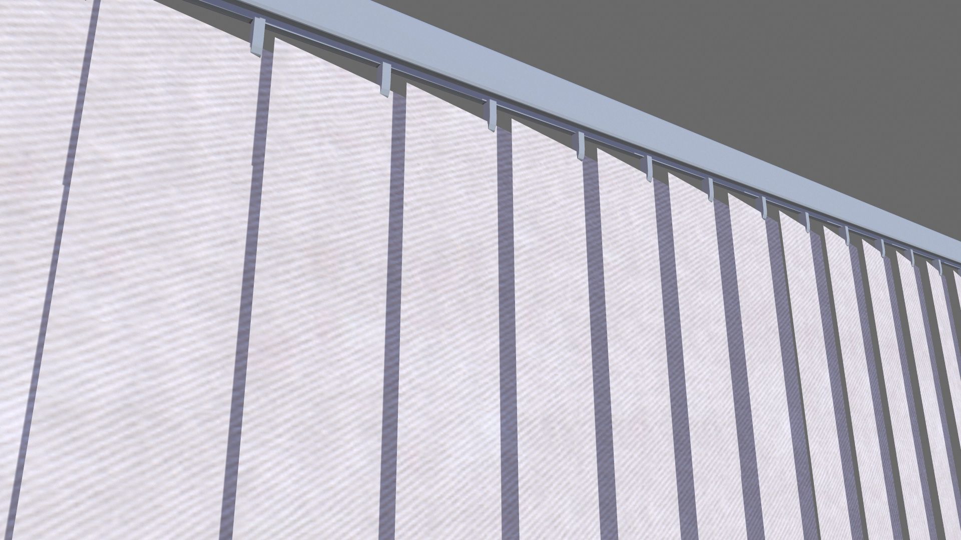office window curtain Low-poly 3D model_4