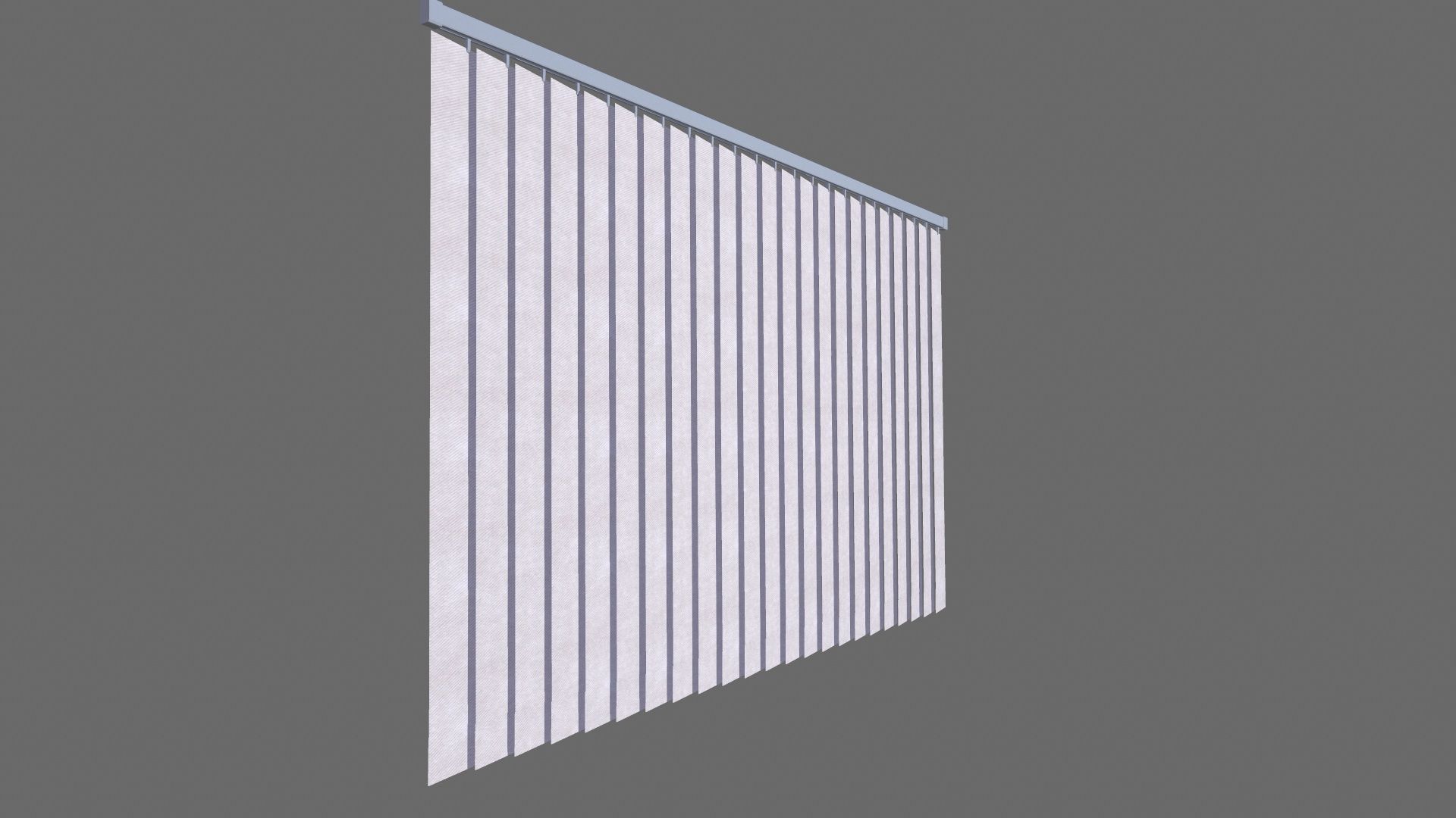 office window curtain Low-poly 3D model_2