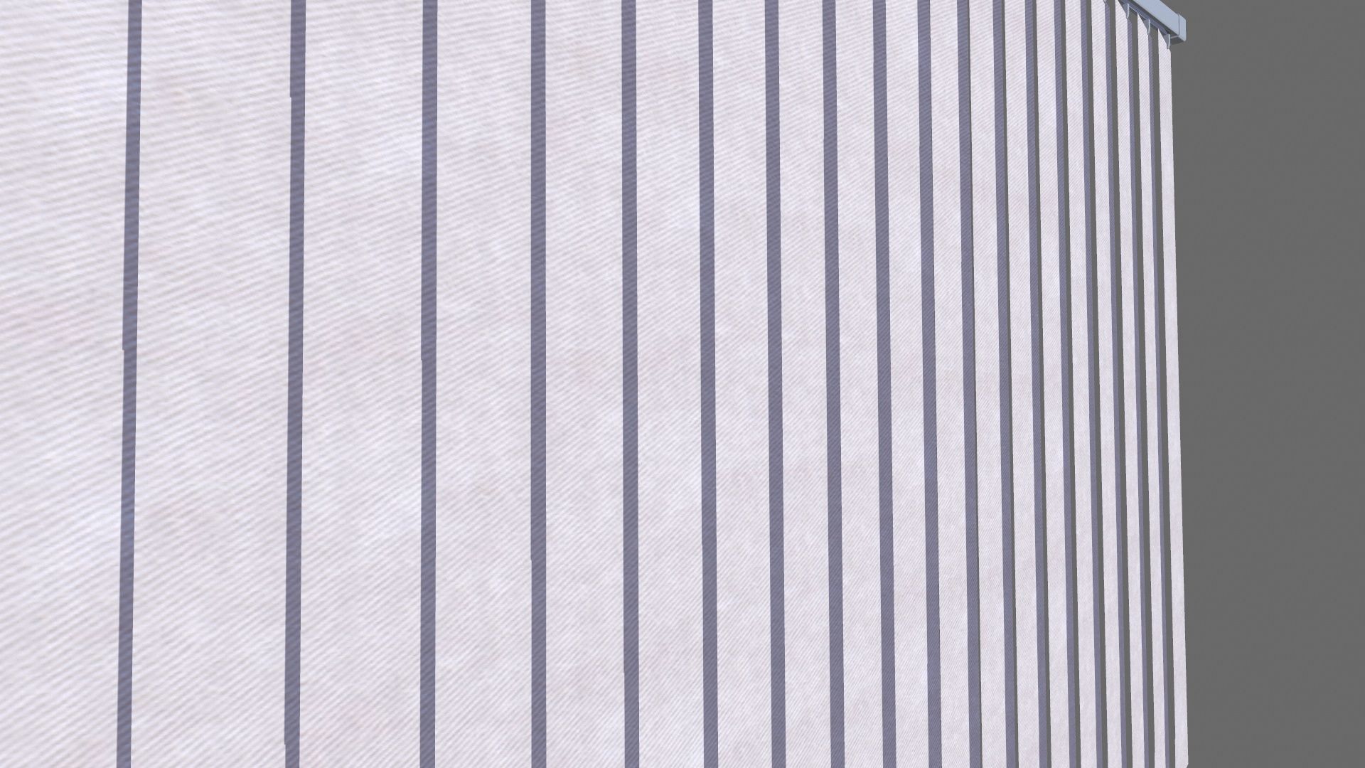 office window curtain Low-poly 3D model_3