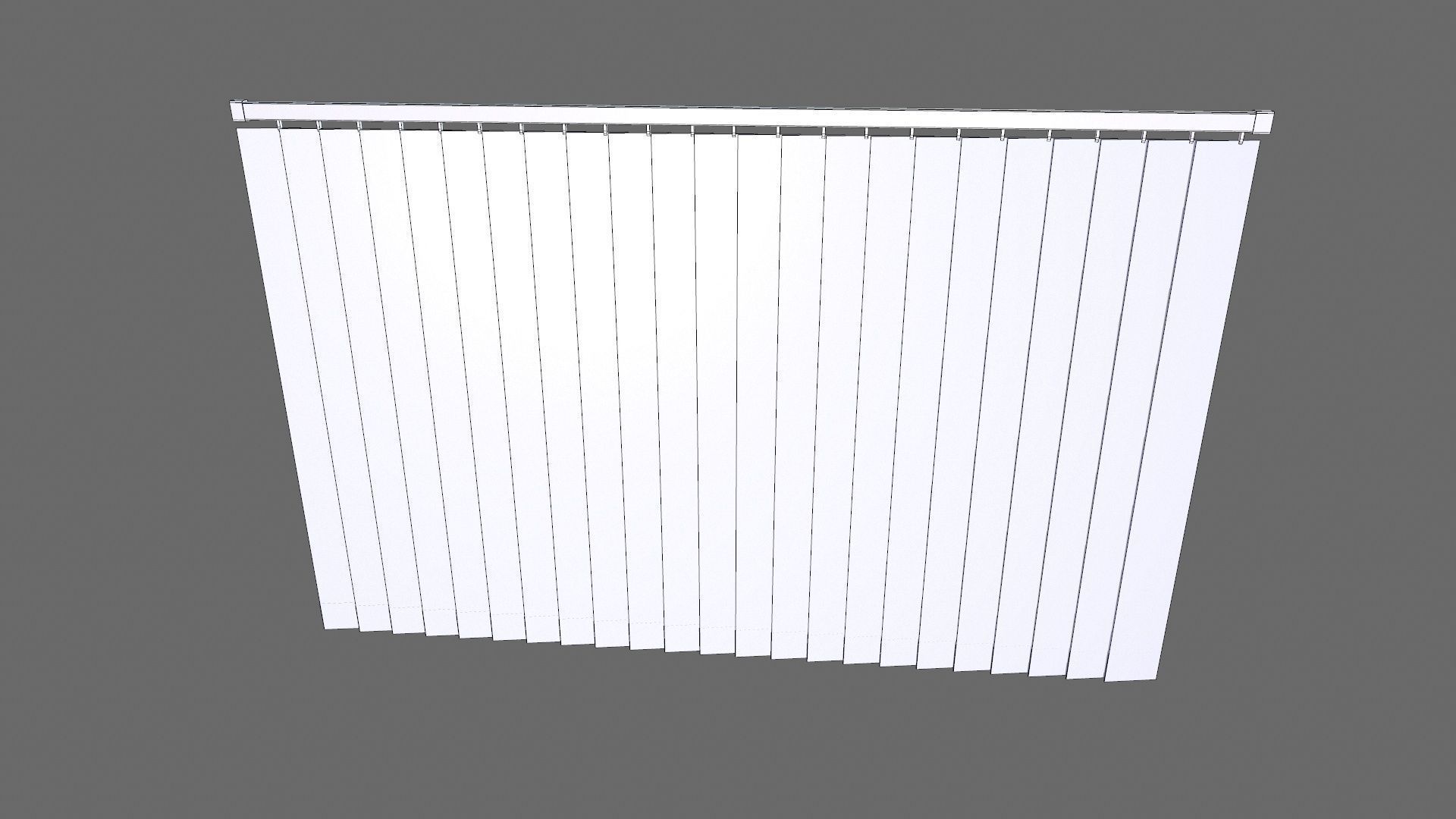 office window curtain Low-poly 3D model_6