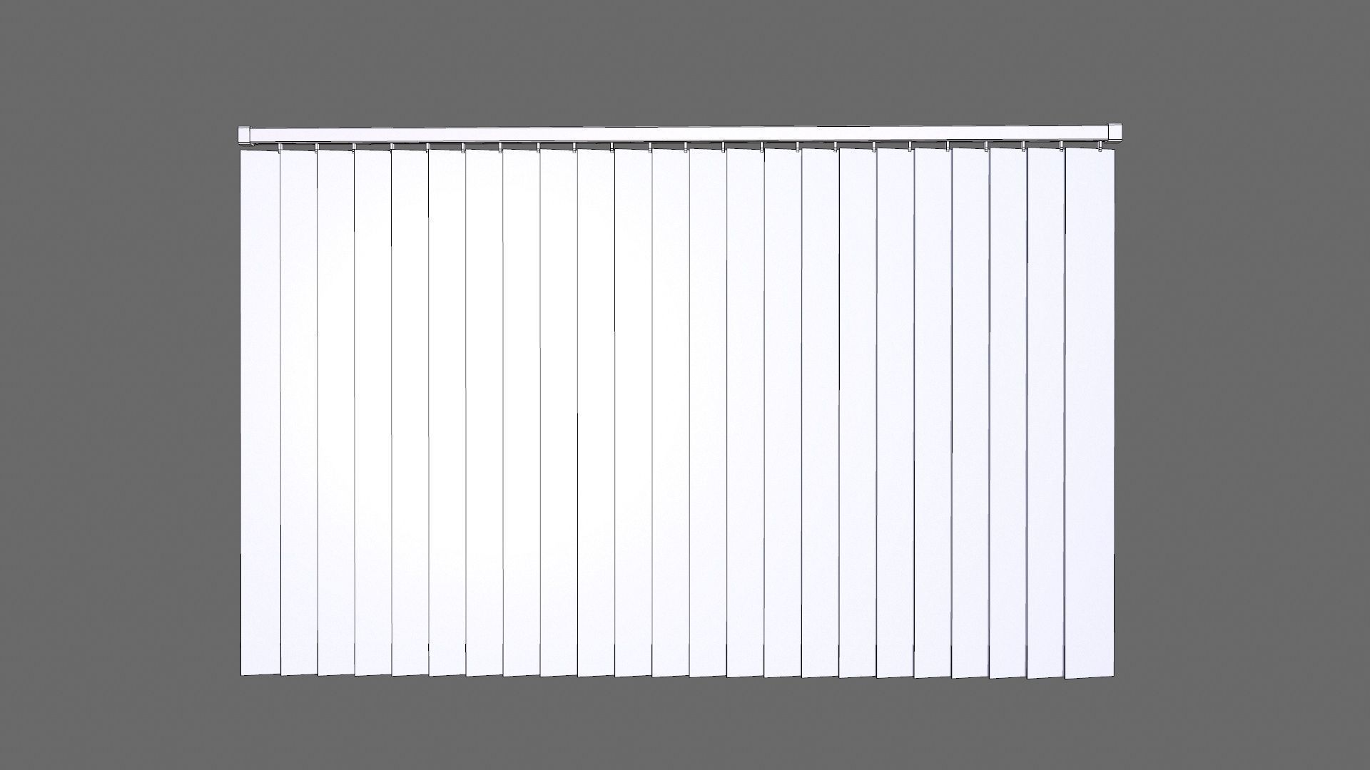office window curtain Low-poly 3D model_7