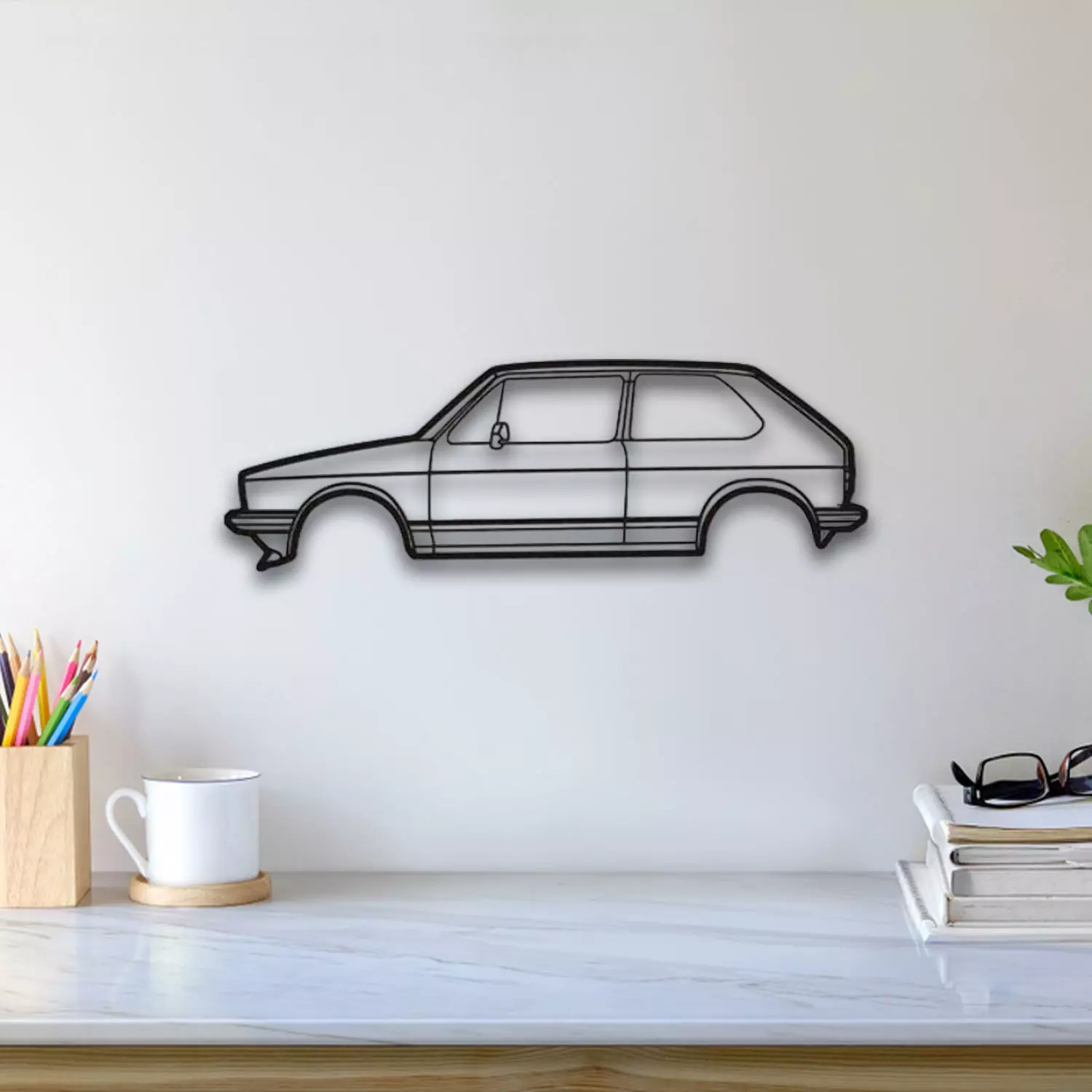 Volkswagen Golf Wall Art 3D print model