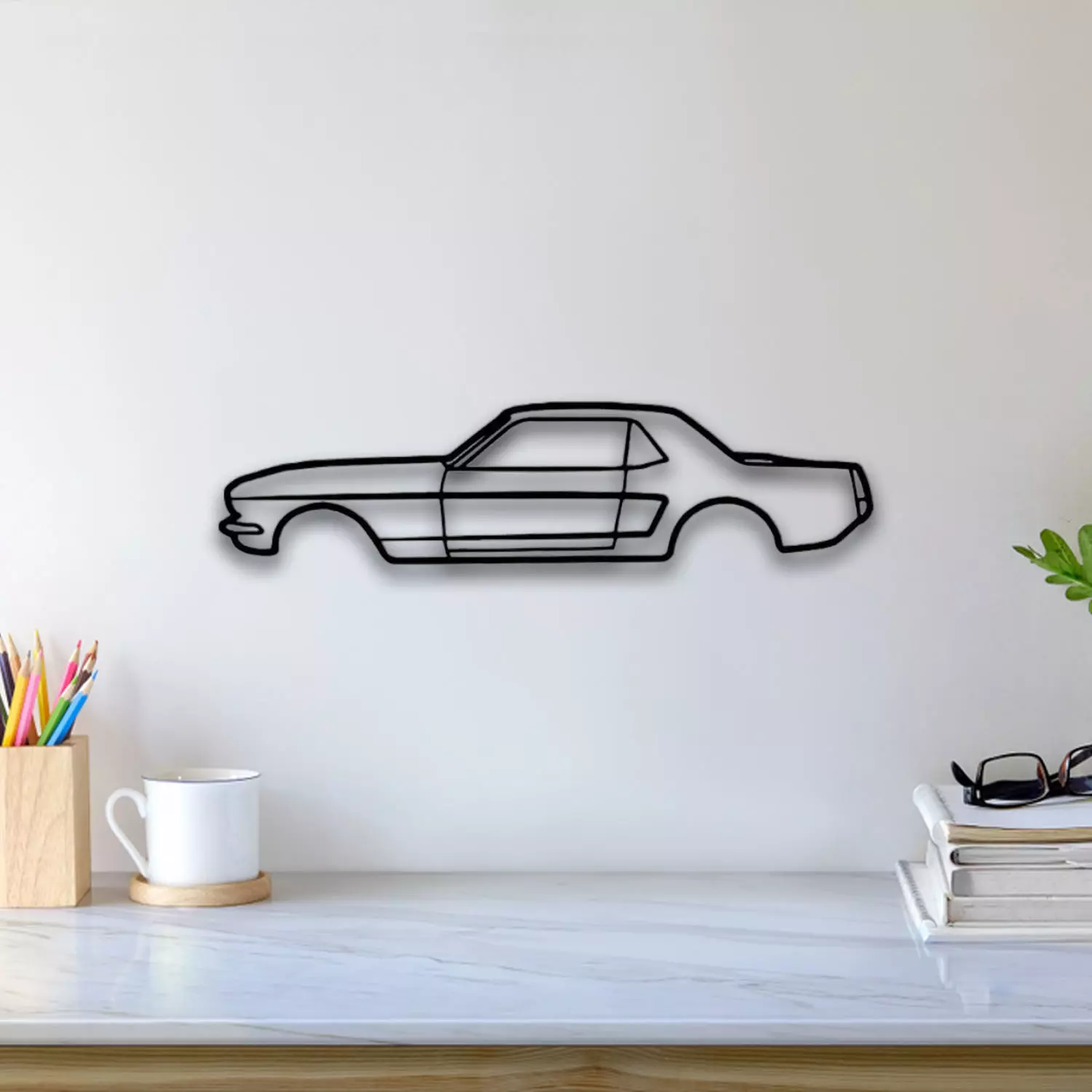Ford Mustang 1964 Wall Art 3D print model_0