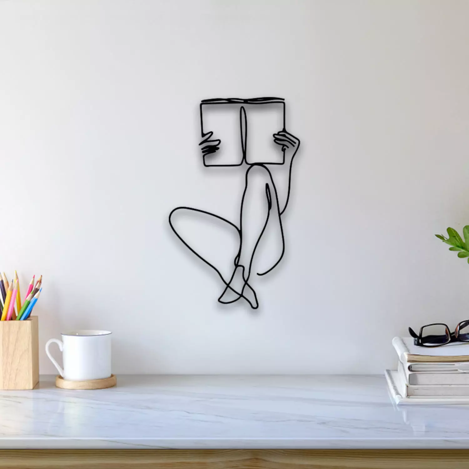 Reading Book Wall Art 3D print model