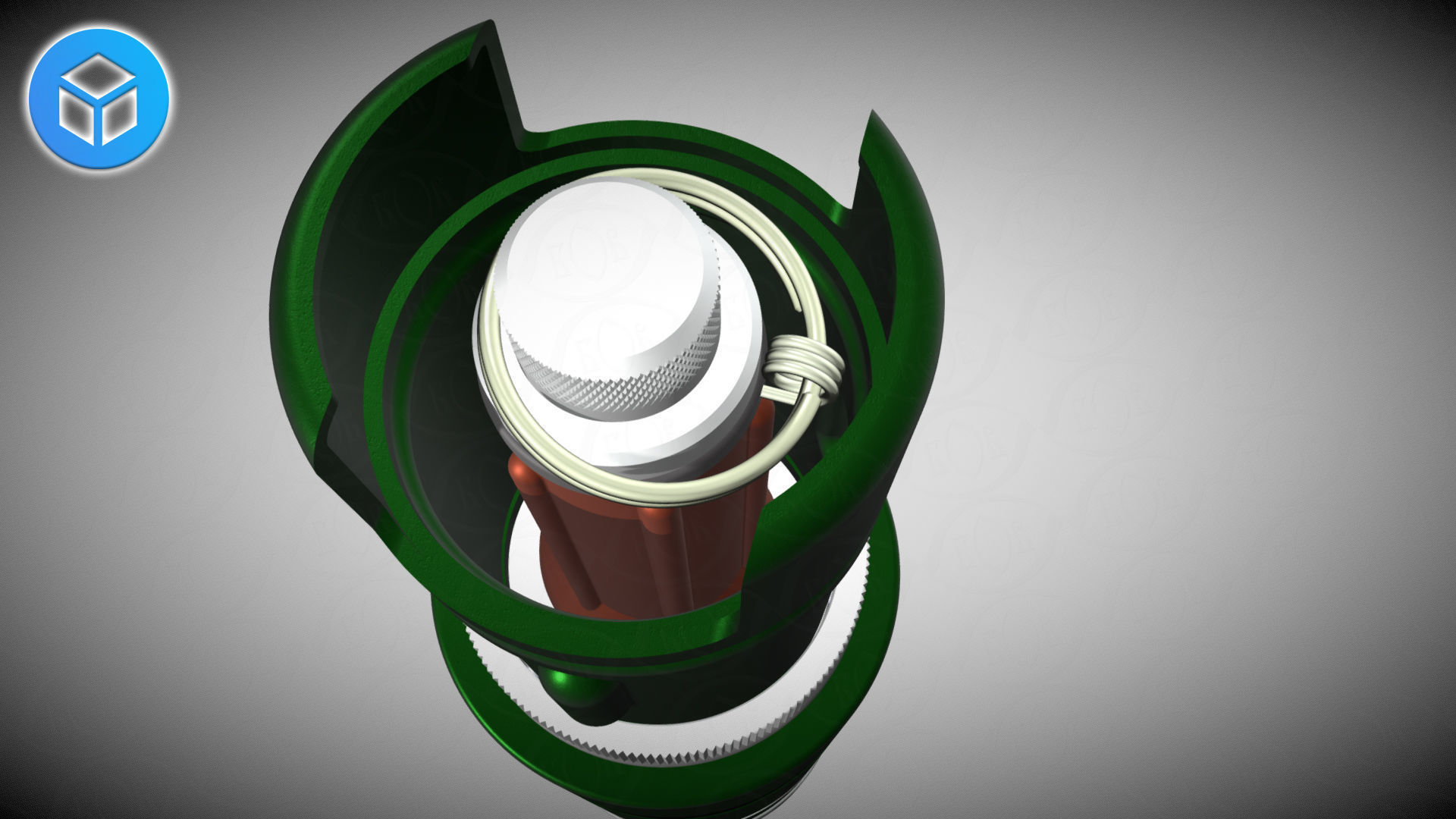 Incendiary mine-grenade ZMG special forces  3Dprintable Moulage 3D model_4