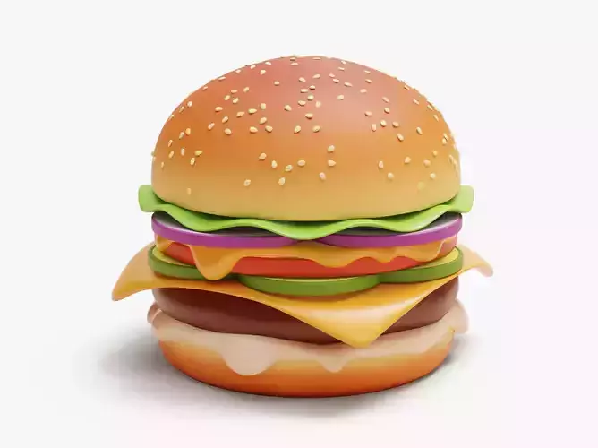 Hamburger Stylized 3D model