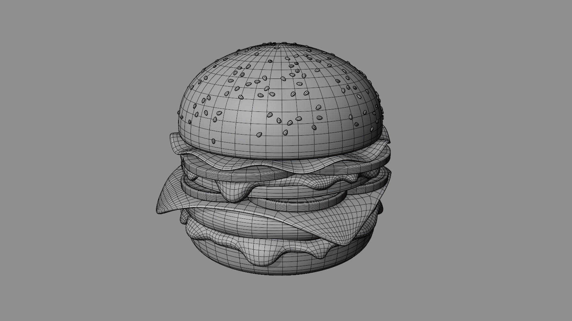 Hamburger Stylized 3D model_5