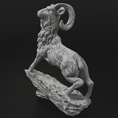 goat statue Free 3D print model