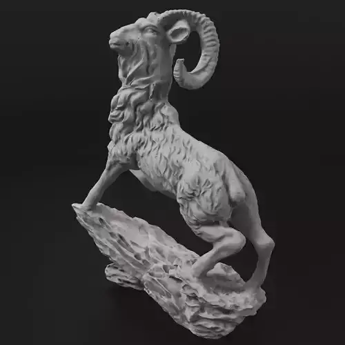 goat statue Free 3D print model