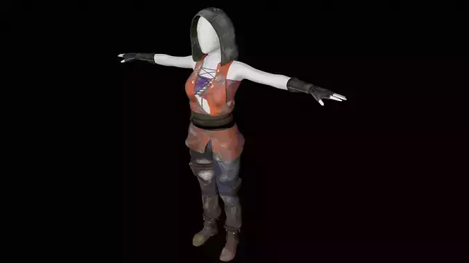 Clothing for woman Low-poly 3D model
