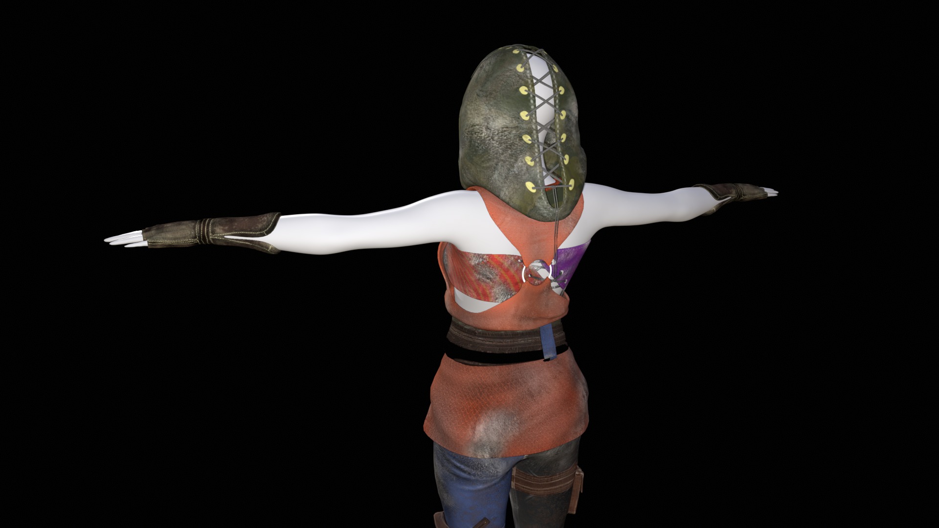 Clothing for woman Low-poly 3D model_4