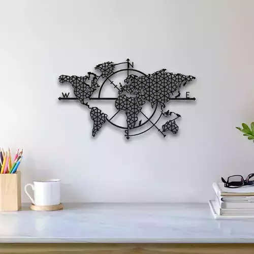 World Map Wall Art