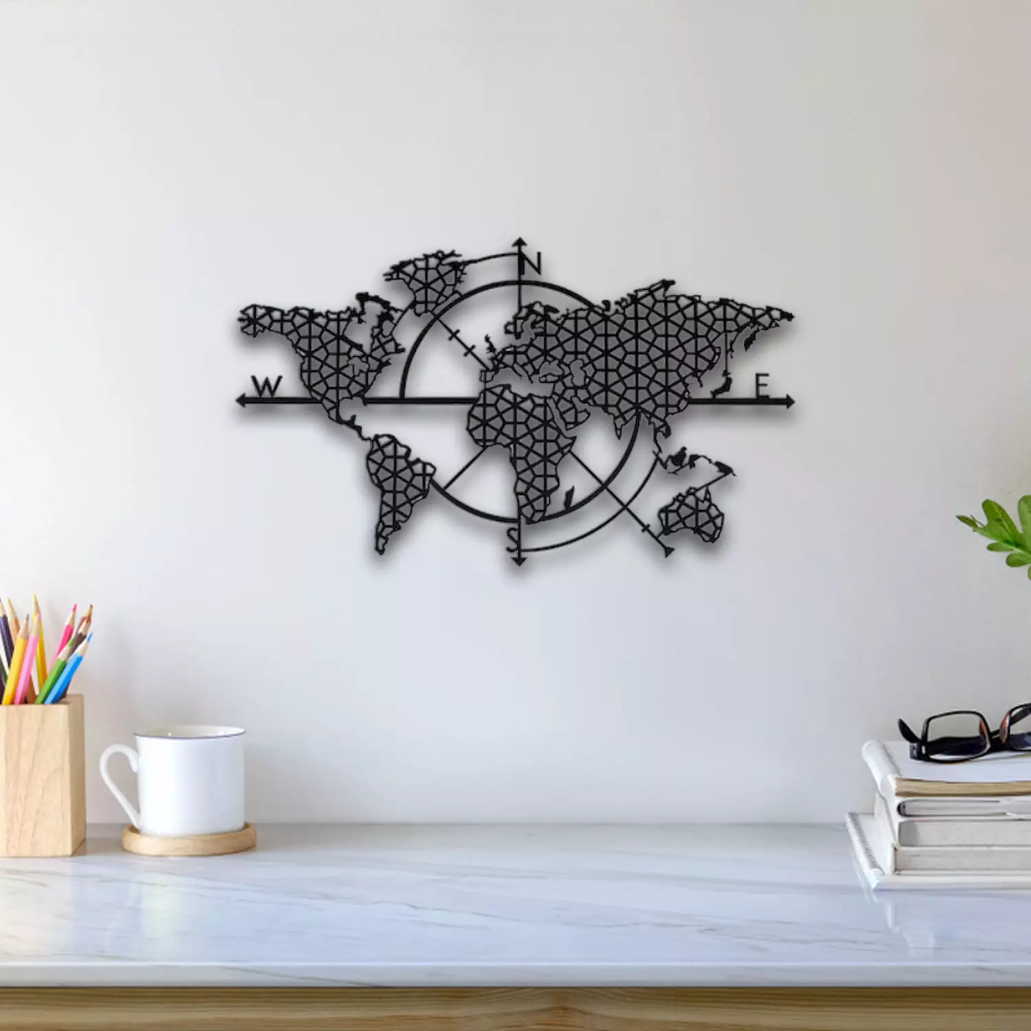 World Map Wall Art 3D print model