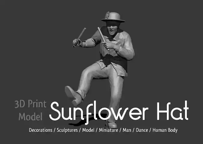 The dancing sunflower hat guy