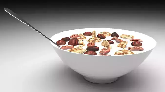 Nuts In Milk 3D model