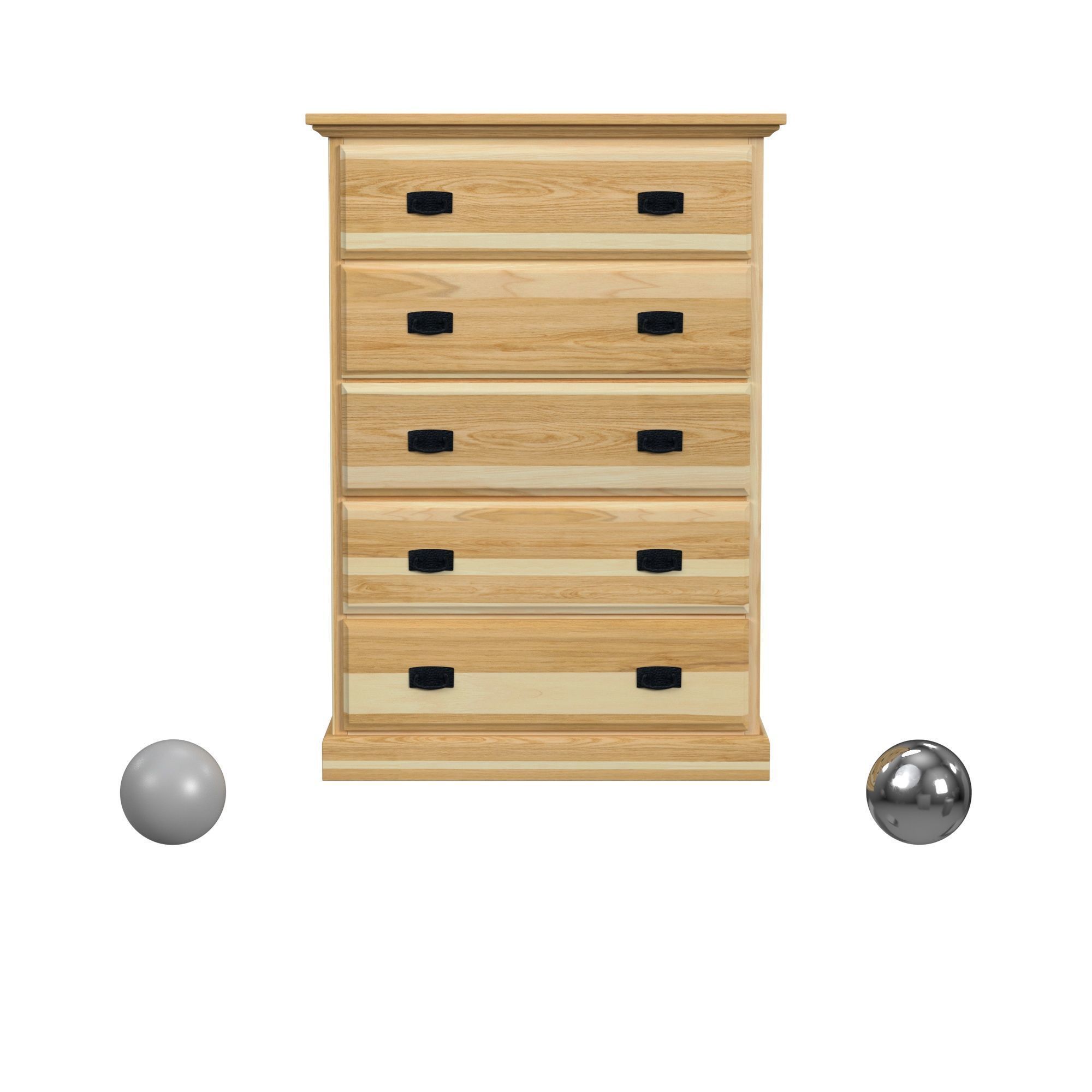 A-America Amish Highlands 5 Drawer Chest 3D model_1