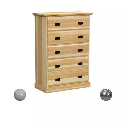 A-America Amish Highlands 5 Drawer Chest 3D model