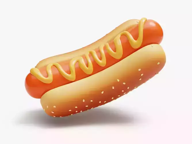 Hot Dog Stylized 3D model