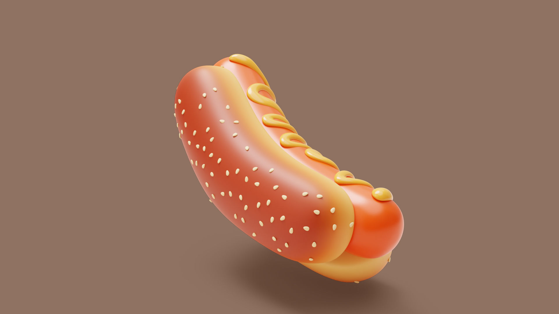 Hot Dog Stylized 3D model_4