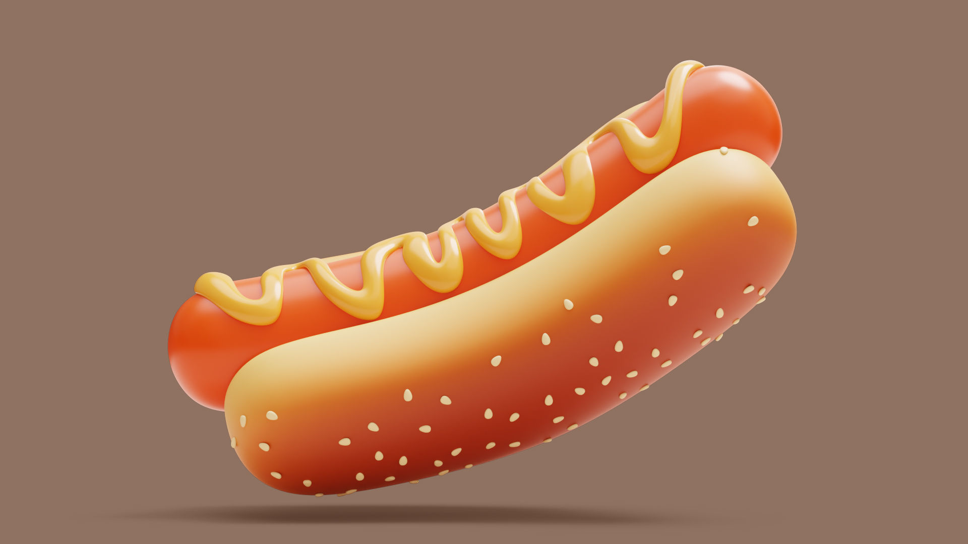 Hot Dog Stylized 3D model_1