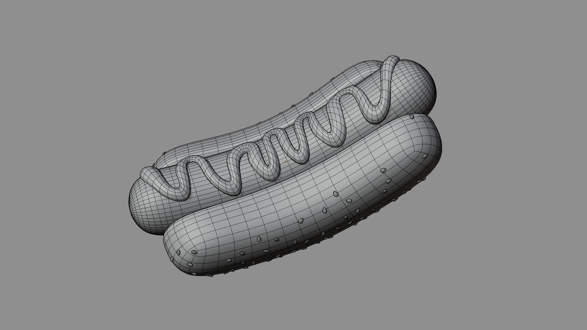 Hot Dog Stylized 3D model_5