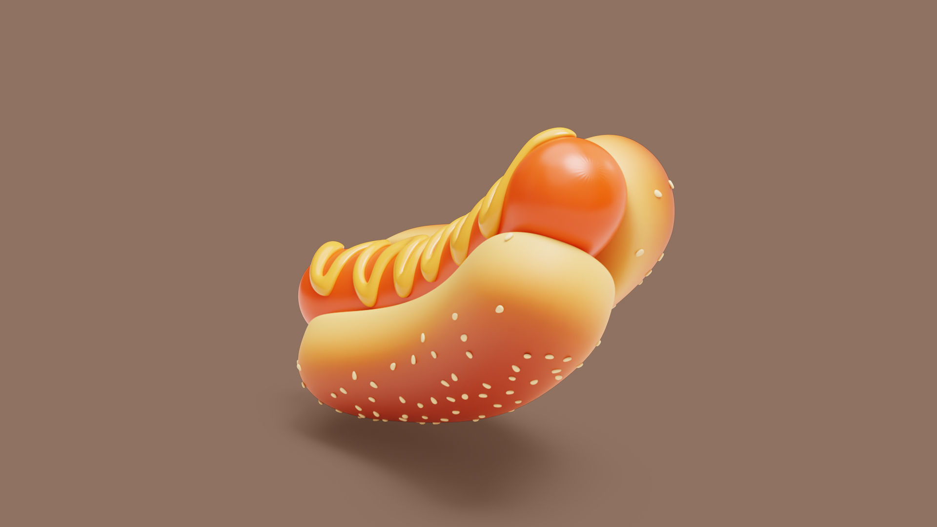 Hot Dog Stylized 3D model_2