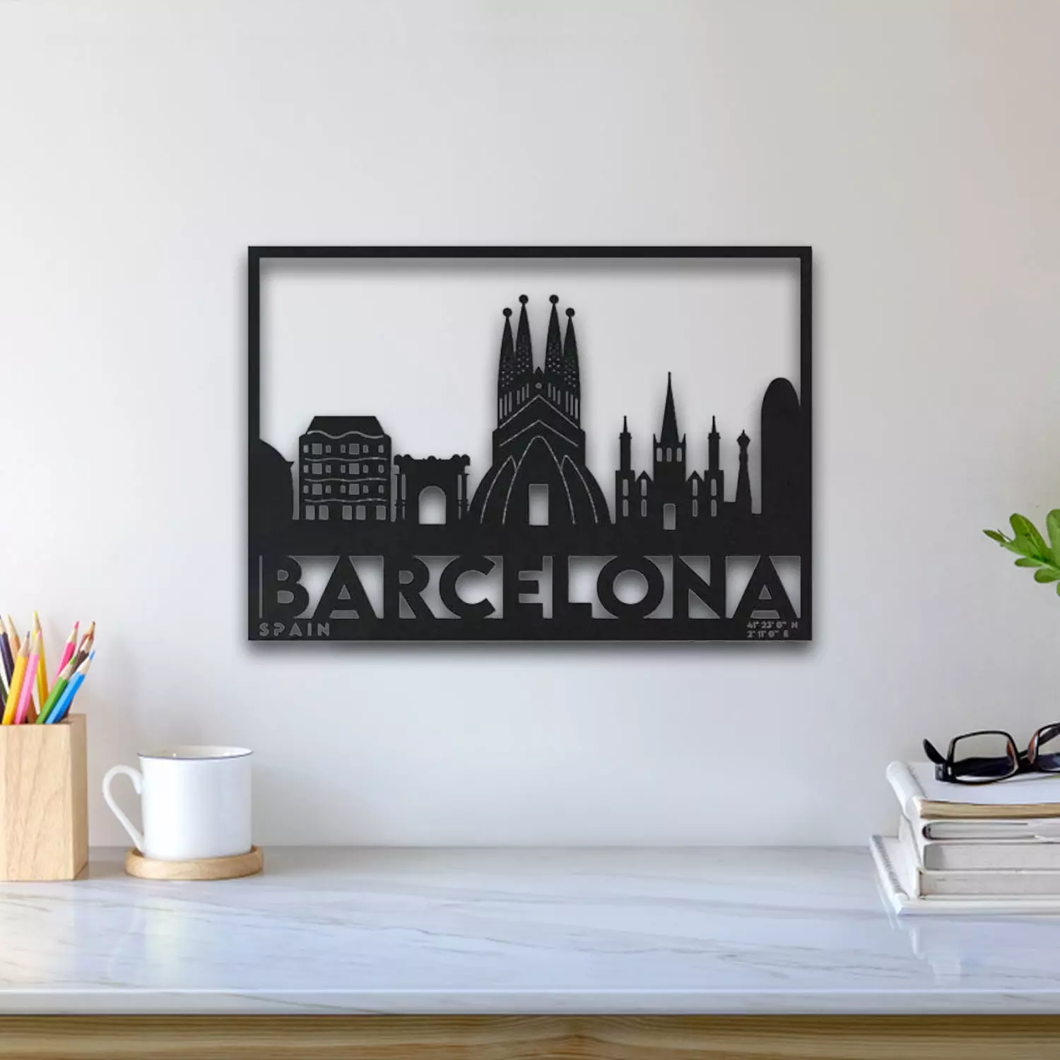 Barcelona Wall Art 3D print model
