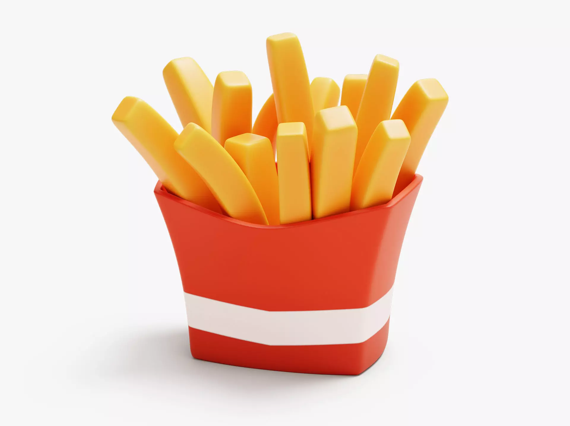 French Fries Stylized 3D model_0
