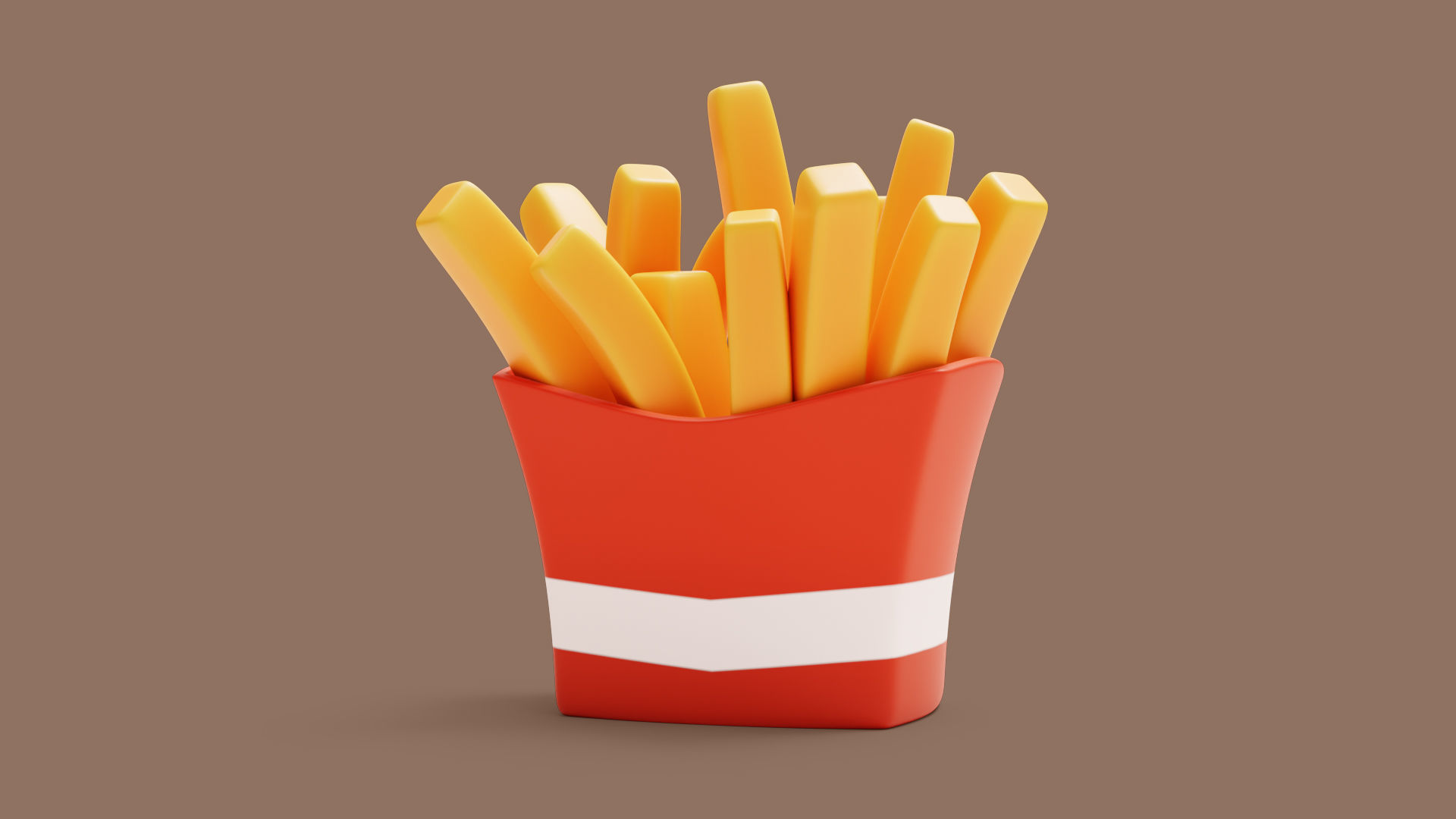 French Fries Stylized 3D model_1