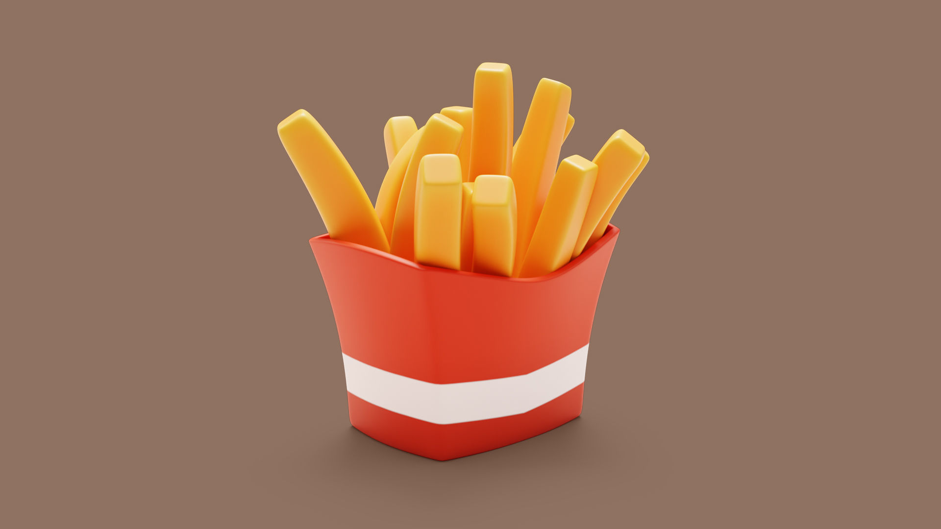 French Fries Stylized 3D model_4