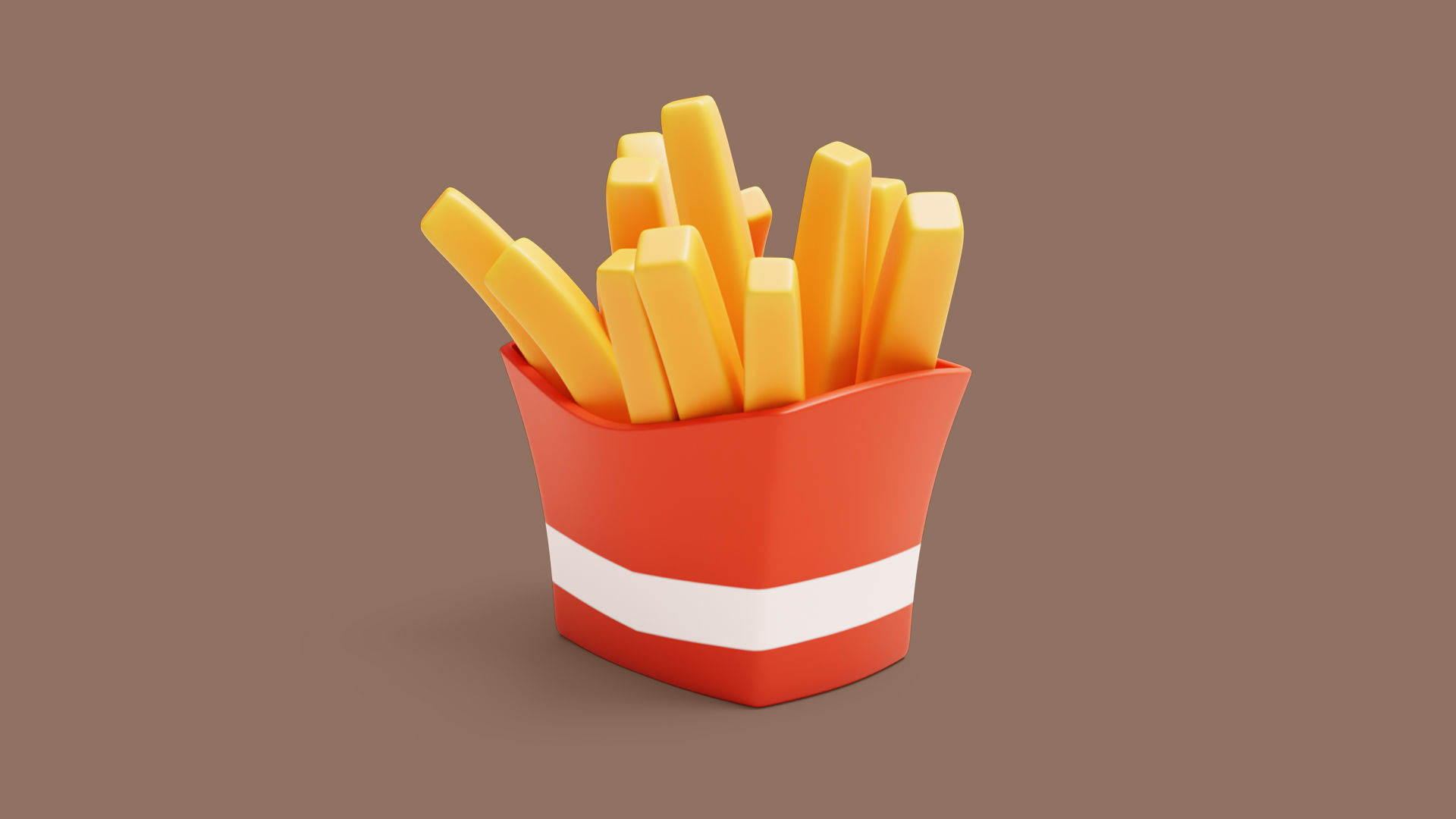French Fries Stylized 3D model_3