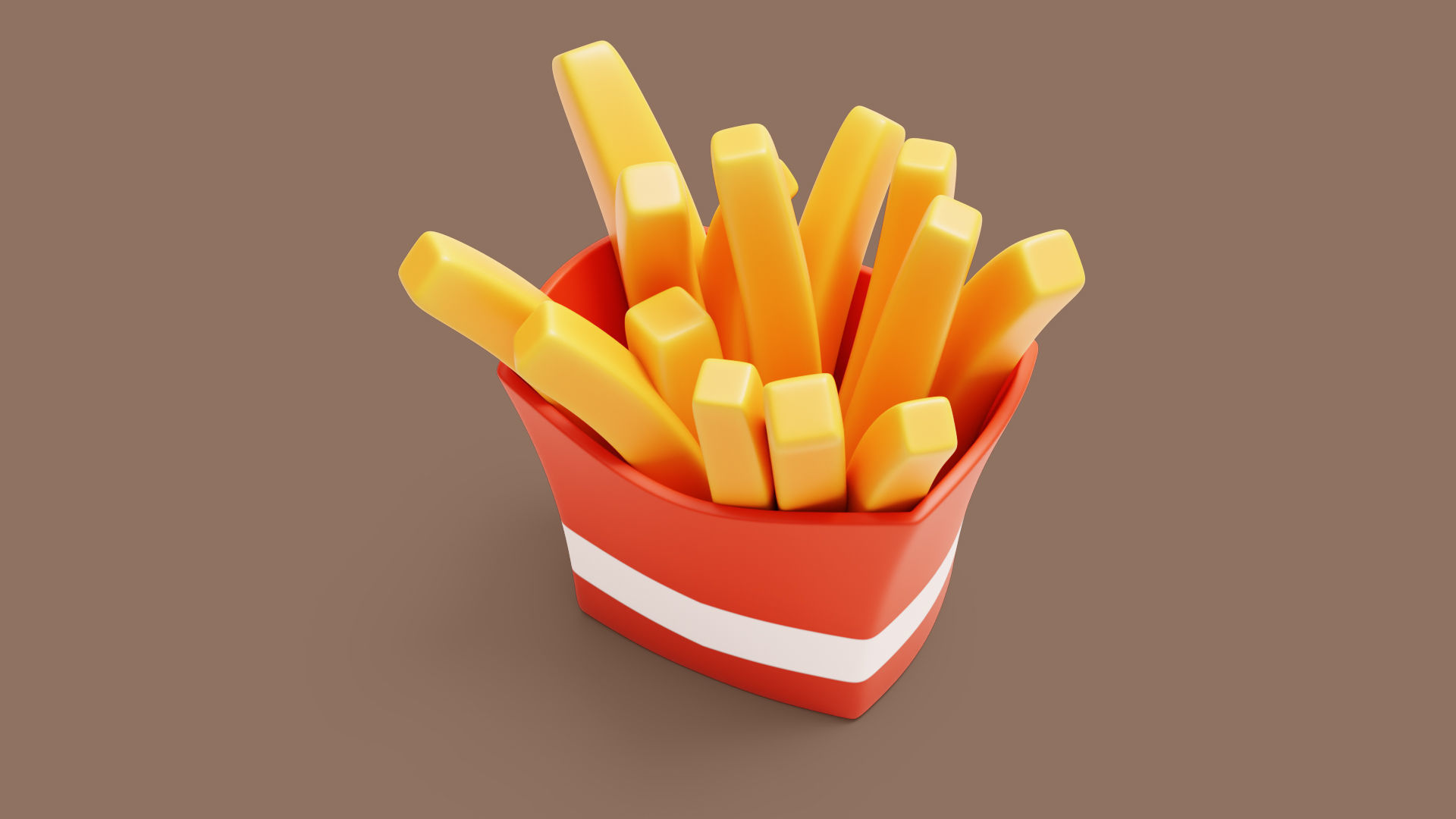 French Fries Stylized 3D model_2