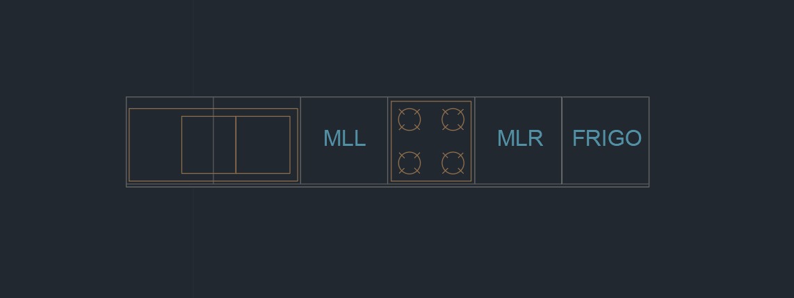 Dynamic Kitchen Cabinet Block - Adjustable Length and Placement 3D model_2