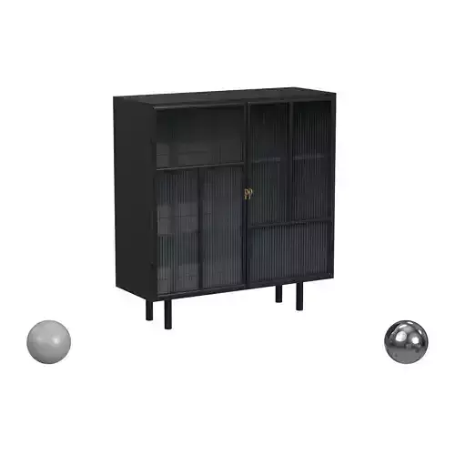 Coaster Dalia 2-Door Accent Storage Cabinet with Shelving Black