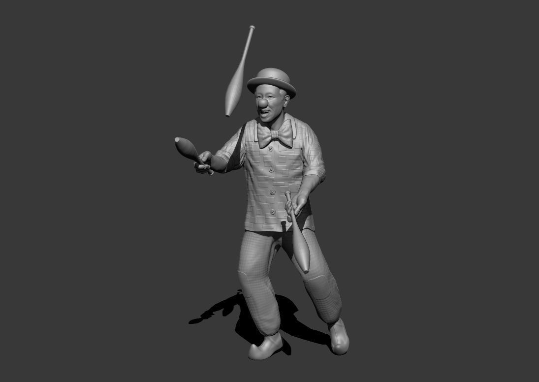 Juggling Pierrot 3D print model_2