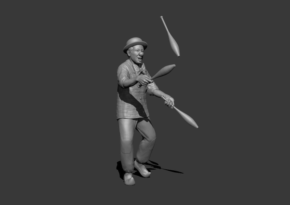 Juggling Pierrot 3D print model_7