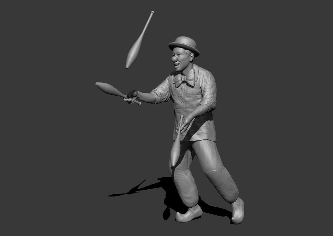Juggling Pierrot 3D print model_3