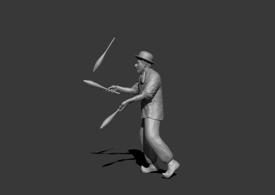 Juggling Pierrot 3D print model_4
