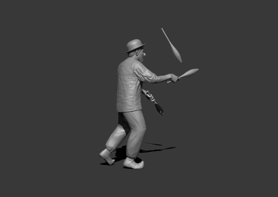 Juggling Pierrot 3D print model_6