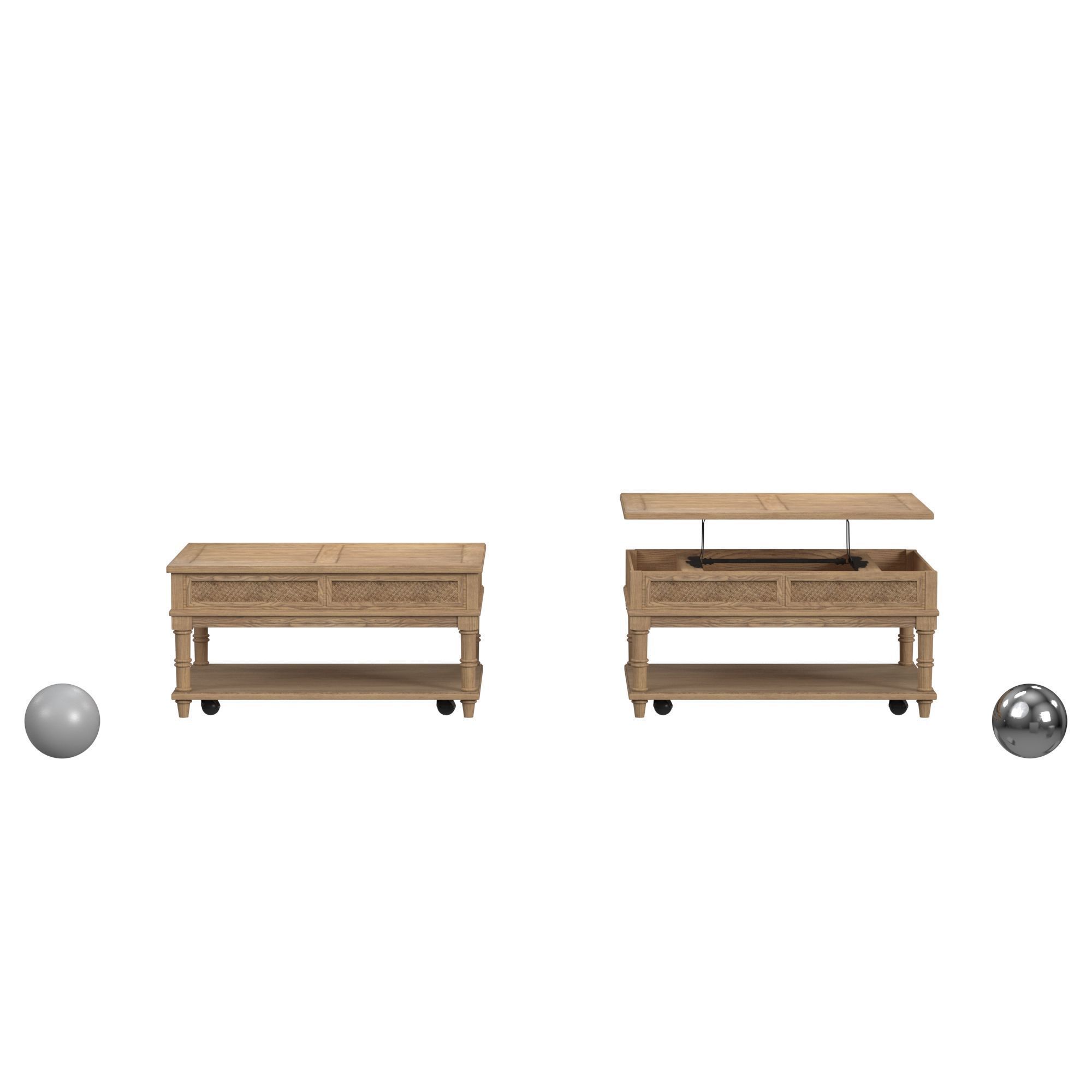 American Drew Chastain Woodfield Rectangular Coffee Table 3D model_1