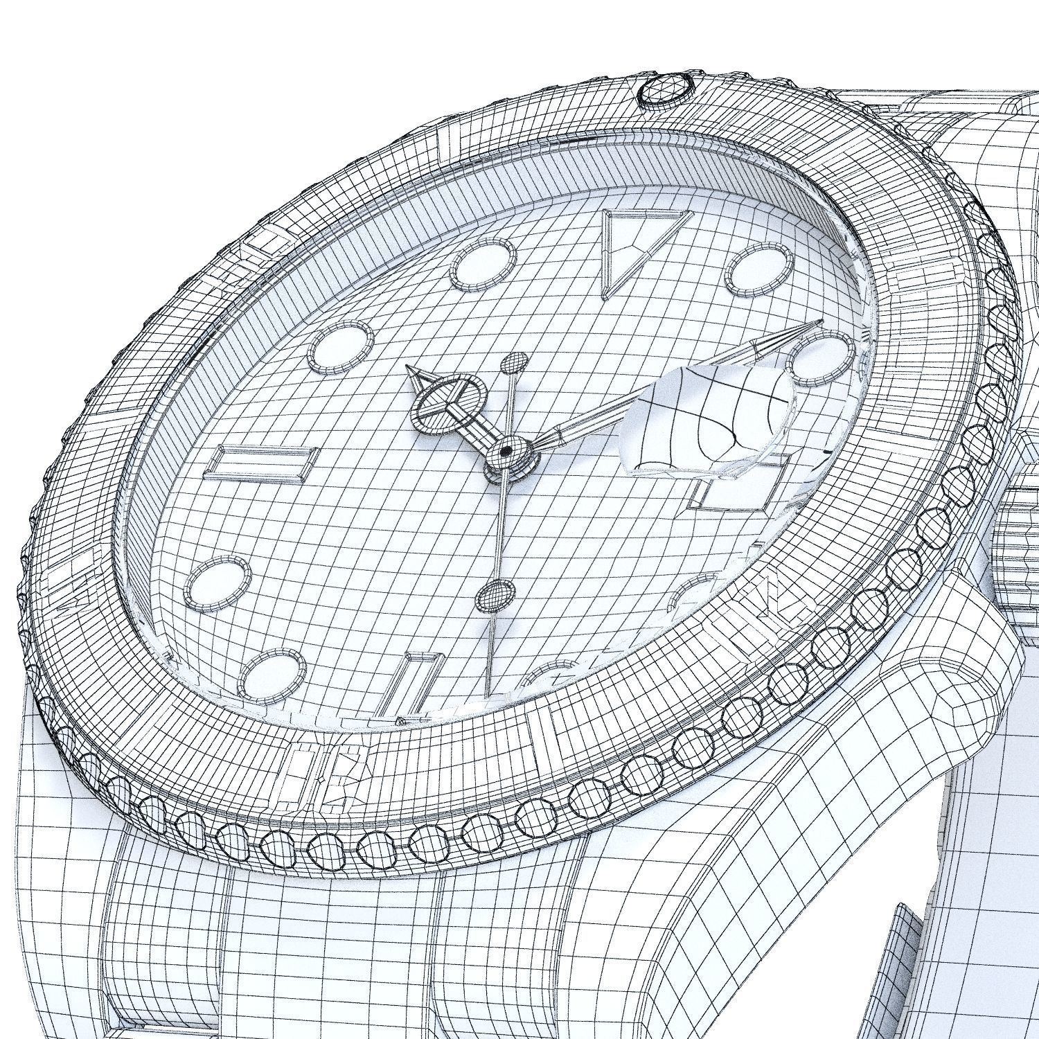 Rolex - Submariner Date Blue 3D model_12