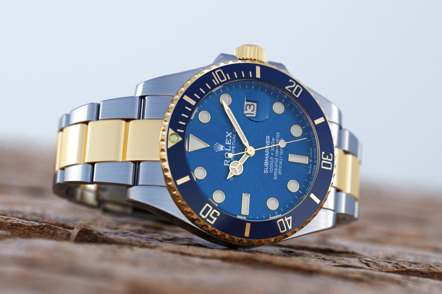 Rolex - Submariner Date Blue 3D model_1