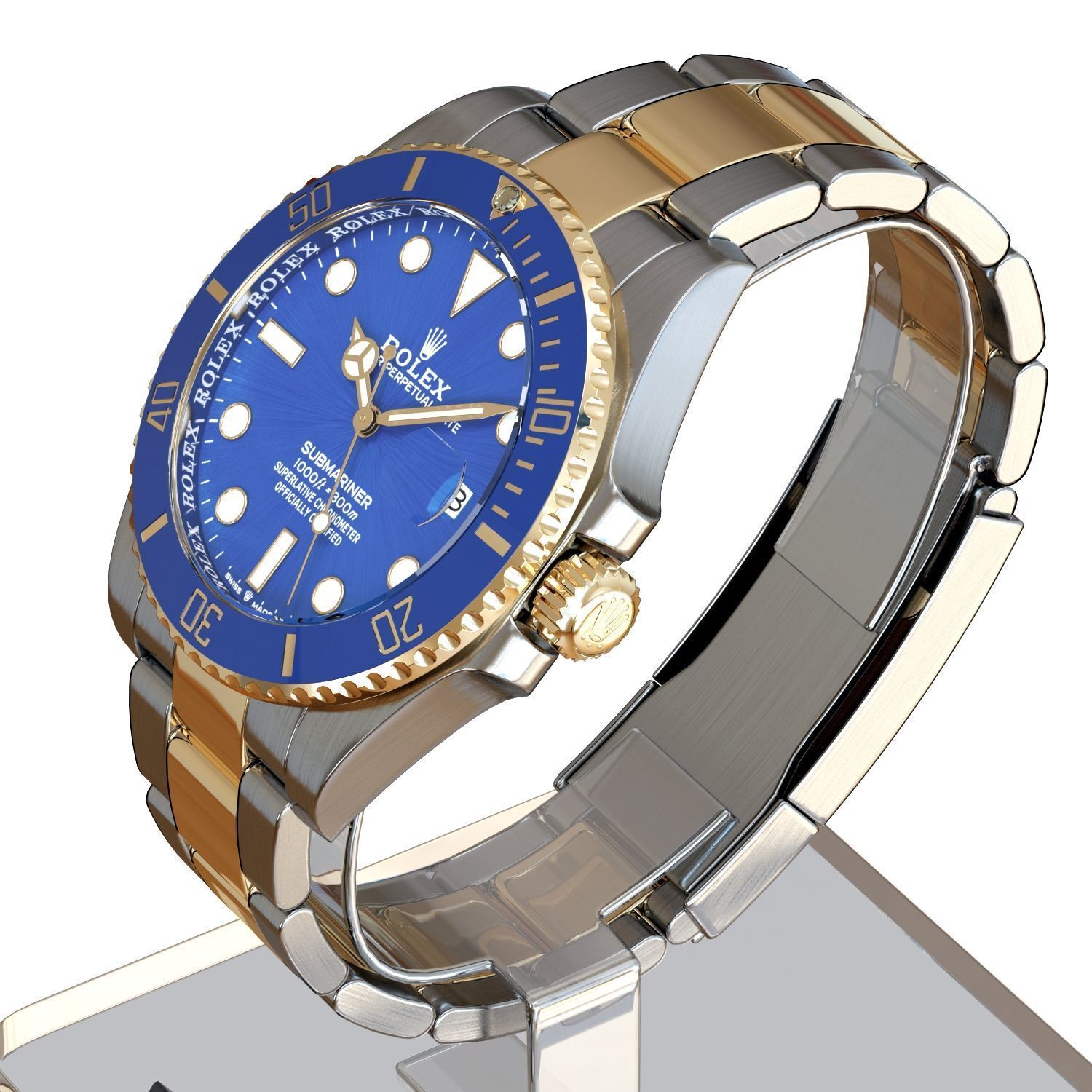 Rolex - Submariner Date Blue 3D model_5