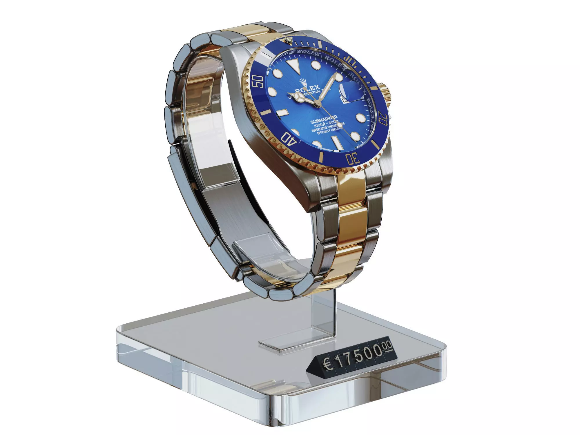 Rolex - Submariner Date Blue 3D model_0